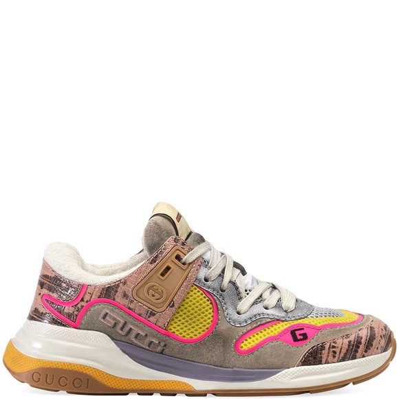 Gucci Ultrapace Sneakers COVETED pink snake multi - Picture 1 of 13